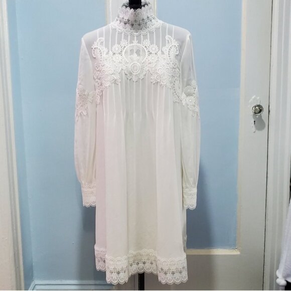 Ted Baker KATHIEA High neck lace tunic dress Sz 3 US M Celebrities favorite - Picture 4 of 16
